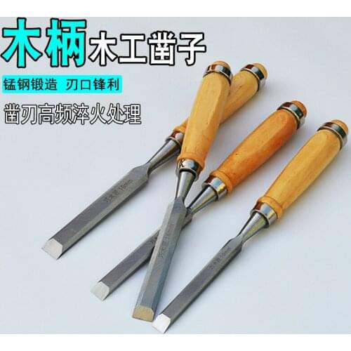 1 Piece 6-51mm Carving Chisel Carpenter Tools Knockable Flat Woodworking Chisel CR-V Wood Professional Carving Knife Graver