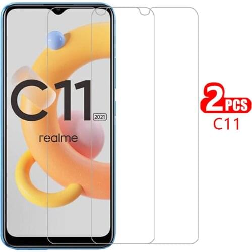 Case for realme c11 2021 cover screen protector tempered glass on realmi c 11 11c realmec11 realmic11 protective phone coque bag