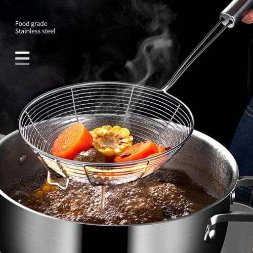 Skimmer Steel Stainless Wire Colander Cookware Conlander Mesh Ladle Fishing Line Leak Spoon Spicy Fried Noodle Strainer Tool