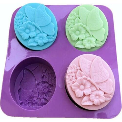 Cake Mold Jelly Mousse Chocolate Baking Tray Ice Cube Butterfly Flower Soap Mould DIY