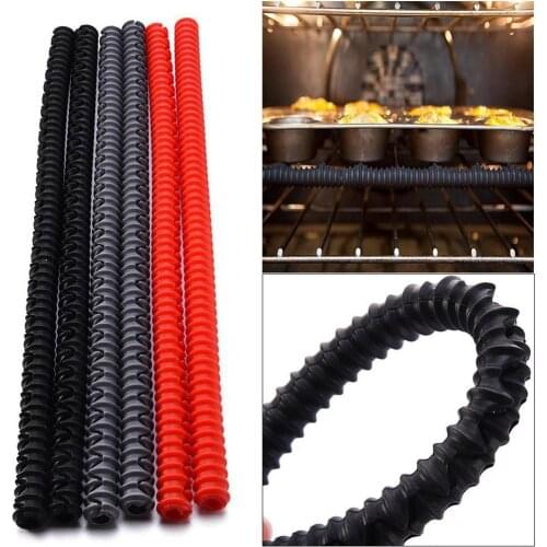 Hot Heat Insulated Silicone Oven Shelf Rack Guard Clip Avoid Scald Bar Protector