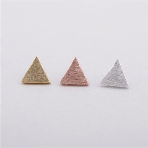Hfarich New Fashion Brushed Triangle stud Earing Egypt Pyramid shape stud earring Wholesale jewelry Dropshipping