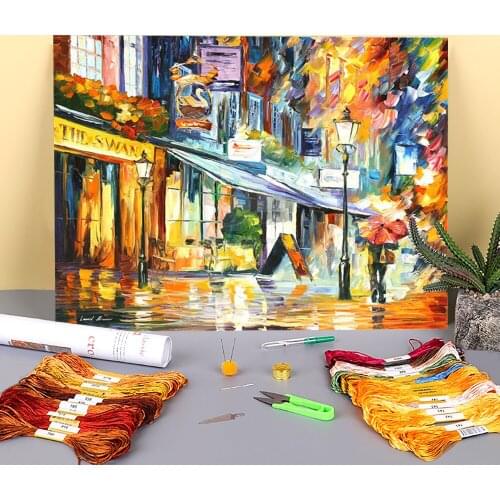 The Swan - London Printed Canvas 11CT Cross-Stitch DIY Embroidery Full Kit DMC Threads Sewing Handiwork Hobby Craft Wholesale