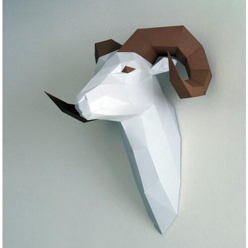 3D Paper Model 42cm Goat Papercraft Home Decor Wall Decoration Puzzles Educational DIY Kids Toys Birthday Gift 6942