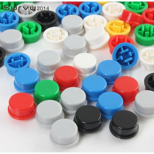 140Pcs Round Tactile Button Caps Kits 9.58*5.1mm for 12*12*7.3mm Micro Tact Switch For Arduino diy electronics