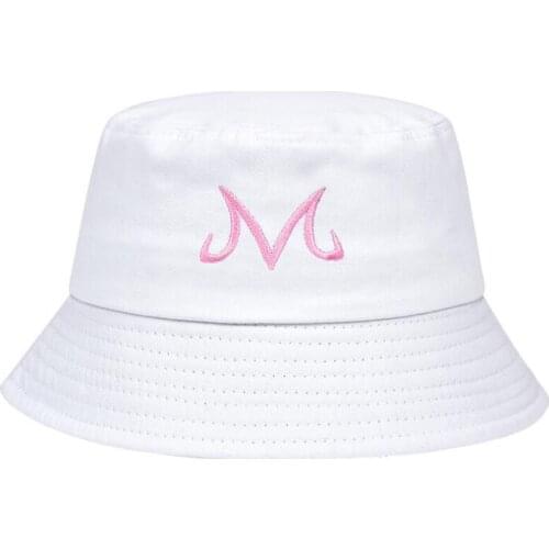 New Anime Fisherman Hat M Embroidery High Quality Womens Bucket Cap Beach Hat Tide Mens Panama Caps Summer UV Fashion Hats