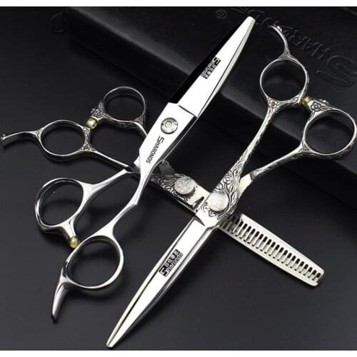 6 Inch Hairdressing Scissors Cut Non-Marking Special Tooth Scissors Cutting Tool for Hair Thinning Pair of Barber Scissors fine