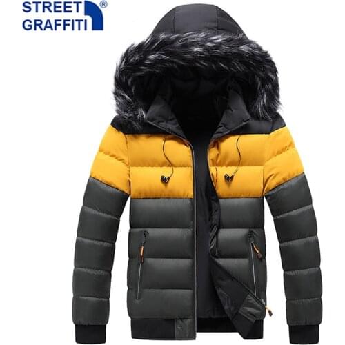 STREET GRAFFITI Men's Warm Parkas