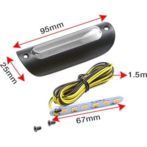 2pcs 12V Motorcycle LED Turn Signals, Universal Motorbike Indicator Lamp Amber