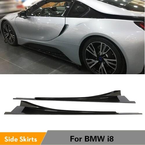 Carbon Fiber Side Skirts Extension Lips for BMW i8 2014 2015 2016 2017 2018 Carbon Fiber Side Skirts Extension Lip Body Kits