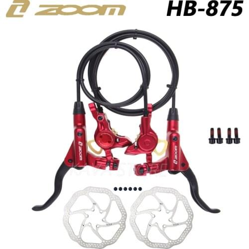 ZOOM HB-875 MTB Bike Hydraulic Brakes Mountain Bicycle 800mm/1400/1450/1550mm MT315 MT200 M615 M447 Oil Pressure Disc Brakes