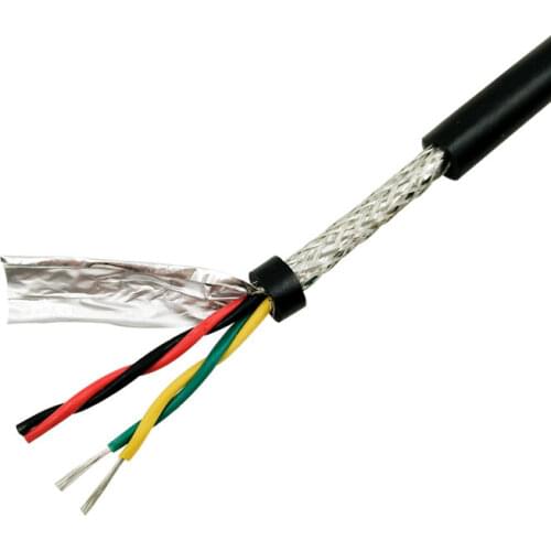 1M 26AWG 24AWG 2 core 4 core 6 core 8 core 10 core 485 communication signal wire RVSP pure copper twisted pair shielded wire