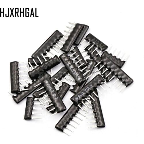 10pcs DIP exclusion Network Resistor array 9PIN 100 220 330 470 510 680 1K 1.2K 1.5K 2K 2.2K 3.3K 4.7K 10K 100K ohm
