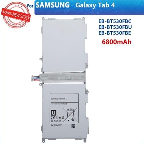 100% Genuine EB-BT530FBC For Samsung GALAXY Tab4 Tab 4 T530 T531 T537 T533 T535 EB-BT530FBE/U 6800mAh Tablet New Batteries