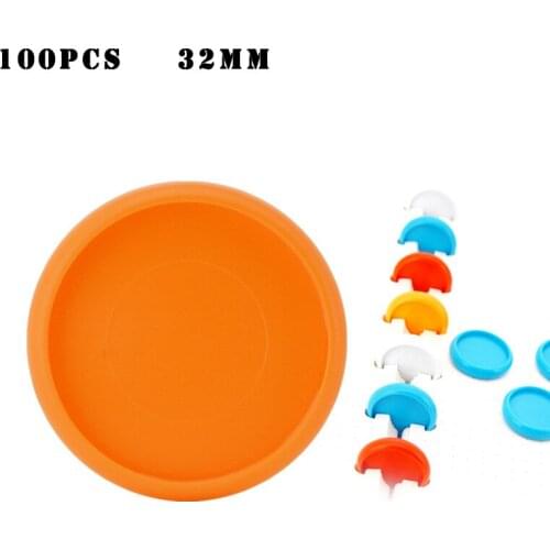100PCS 32mm DIY Book Binding Ring Disc Color Plastic Buckle Suitable For Mushroom Hole Loose-Leaf Notebook Detachable Notebook