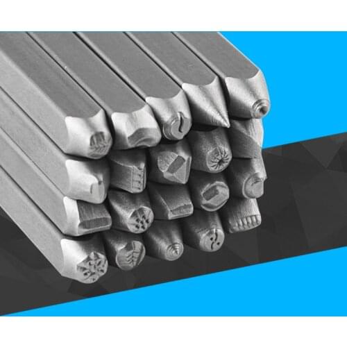 20pcs Steel Punches Set For Leather Printing Flower jewelry Punch Stamp Jewelry Making Tools