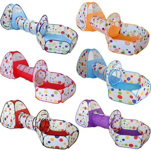 3 In 1 Portable Tent Baby Play Home Toys Ball Pool for Children Kids Ocean Balls Pool Foldable Kids Play Tent Tunnel Play House