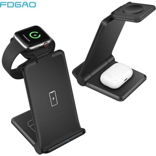 Magnetic 15W 3 In 1 Wireless Charger for Magsafe iPhone 12 Pro Max Mini Airpods Fast Charging Station Dock For Samsung S21 S20