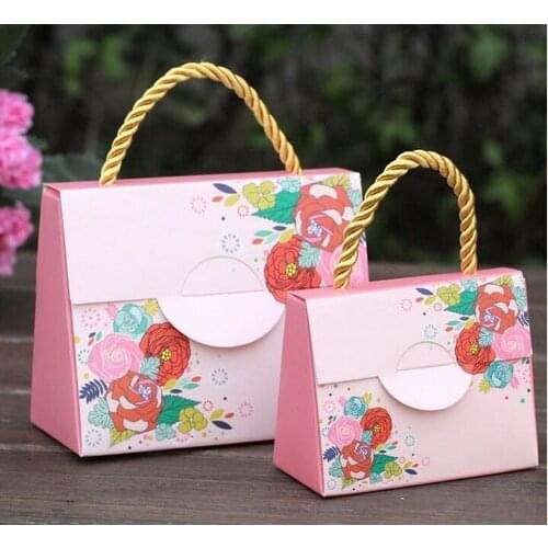 50PCS Portable Piano Bolsas De Papel DIY Paper Bags With Handles Gift Bag For Chocolate Wedding Saquitos Regalo Bolsa Birthday