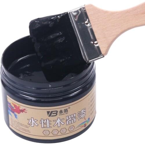 Black Water-based Woodwork Paint Acrylic Lacquer for Hand-painted,Wood,Wall,Ceramic,Fabric,Paper,Metal,Canva,Student,Artist,250g