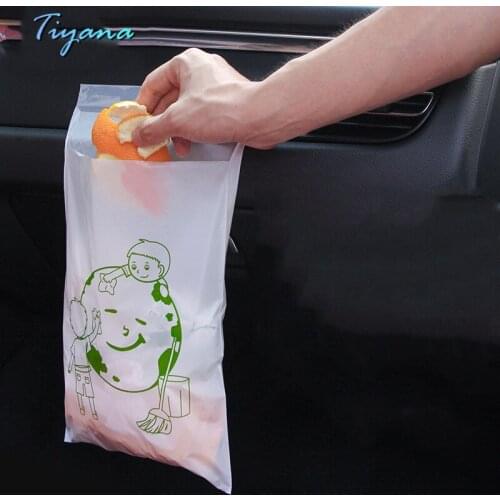 PO Eco Friendly Car/Household Disposable Garbage Bag Multifunctional Double Sticky Car Cleaning Storage Bag Bolsa Basura 4