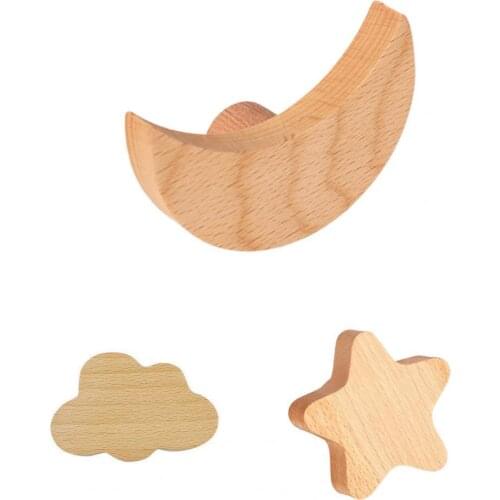 Hook Convenient Strong Bearing Capability Punch Free Towels Coat Star Moon Cloud Shape Hanger Storage Hooks for Home Decor
