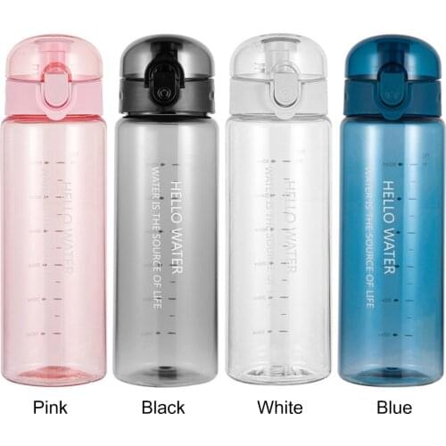 Summer Transparent Plastic Water Bottle Portable Kettle Outdoor Fitness Sports Water Cups Mug for Adult Children