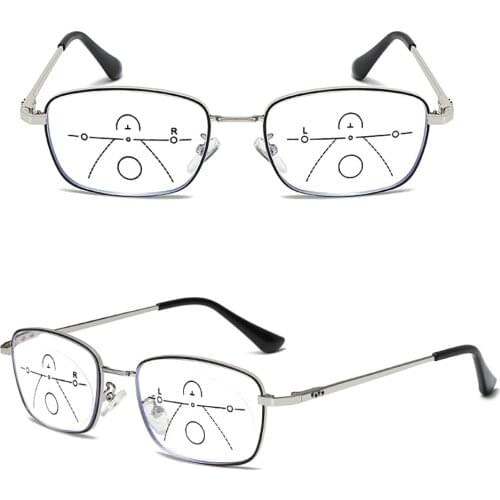 Fashion Business Ultralight HD Intelligent Progressive Multifocal Reading Glasses See Near and Far +1 +1.5 +2 +2.5 +3 +3.5 +4
