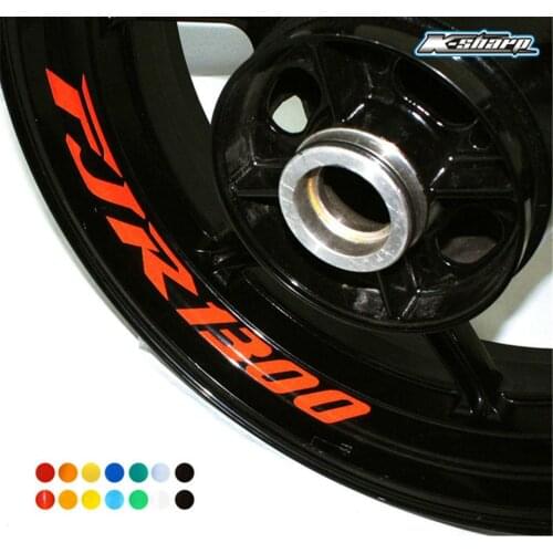 Motorcycle 8 X CUSTOM Reflective INNER RIM DECALS WHEEL STICKERS STRIPES For YAMAHA FJR1300 FJR 1300 FJR-1300