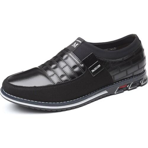 Leather Men Casual Shoes 2021 Brand Mens Loafers Moccasins Breathable Slip On Black Driving Shoes Big Size