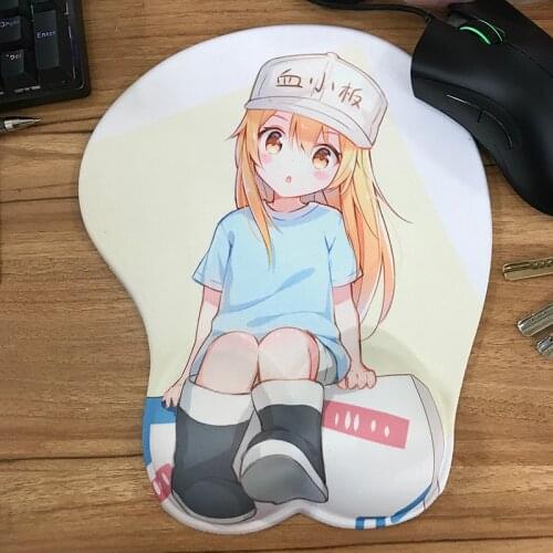 FFFAS Various Modes 3D Silicone Protect Wrist Japan Anime Girl Gaming Soft Desk Mousepad For Computer