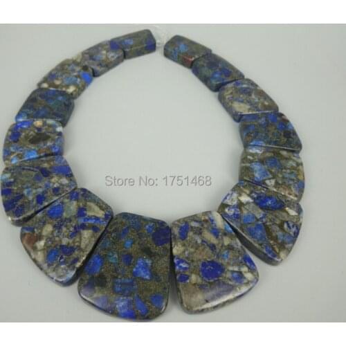 Newest Beautiful Trendy BBLU Gift Sea Ocean Sediment Stone Slice Beads Top Drilled Slab Shape Beads Accessories Jewelry Making