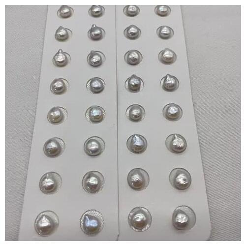 Wholesaler white 8-9mm in pairs natural freshwater drop coin loose beads for jewelry making