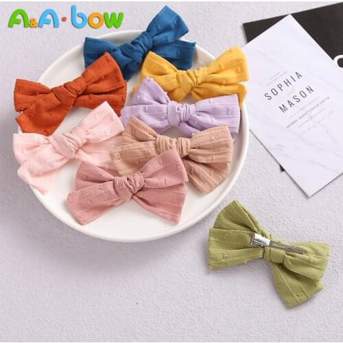 Lovely Hair Clips For Baby Girls Spring Hair Accessories Nylon Kids Infant Hair Bows Hairpin Princess Barrette Child 17 Colors