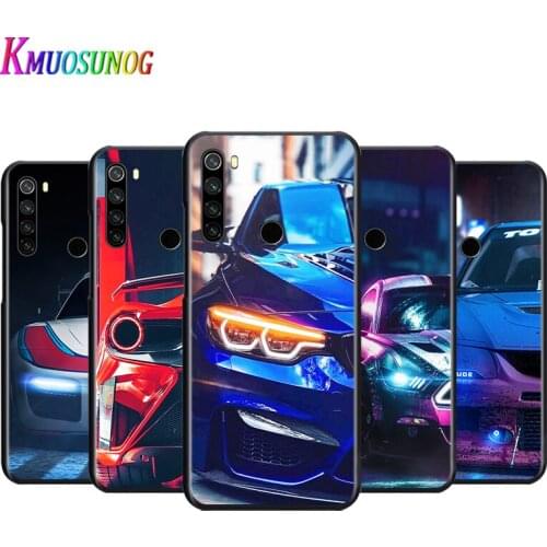 Luxury Car Line Art For Xiaomi Redmi Note 4 4X 5 5A 6 7 8 8T 9S/T 10 10S 5G Global version Por Max Black Silicone Phone Case