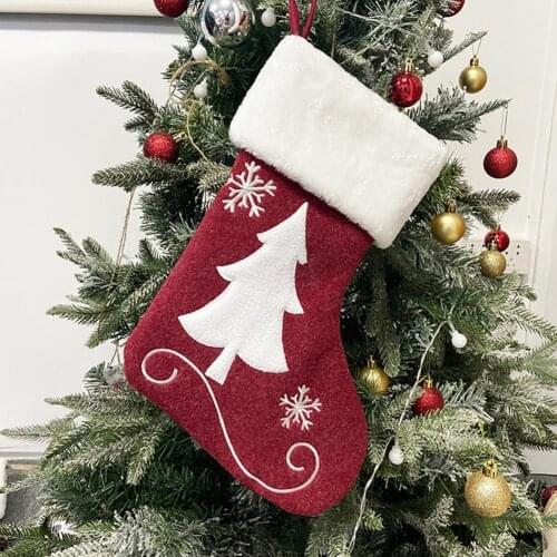 Christmas Stockings Eco-friendly Attractive Plush Decorative Christmas Tree Stockings for Home