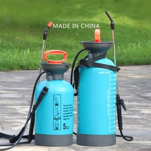 5L Shoulder-type Garden Pneumatic Watering Pot Sprayer Manual Watering Pot With High Pressure Garden Supplies Blue Grey