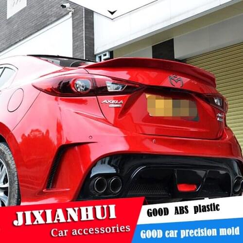 For Mazda 3 Axela RS Spoiler 2014-2017 Mazda 3 Axela Spoiler RSD ABS plastic Material Car Rear Wing Color Rear Spoiler