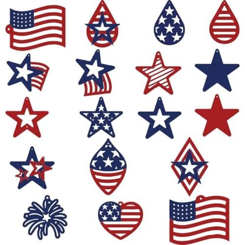 Flag Star Heat-sensitive patches Heat Transfer PVC Patch Ironing stickers Character Patch for Clothing stickers t shirts