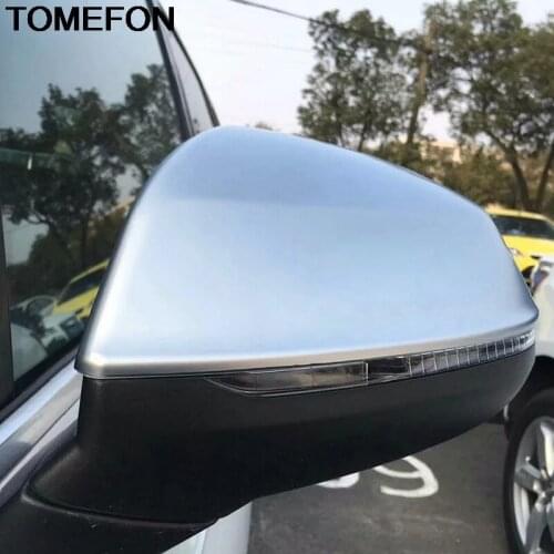TOMEFON For Audi Q5 FY 2018 2019 Side Wing Rearview Mirror Cover Trim Sticker Moulding Styling Exterior Accessories ABS Chrome