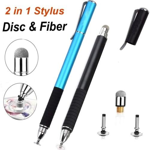 Universal Stylus 2 in 1 Precision Series Disc Stylus Touch Screen Drawing Pens for All Capacitive Cell Phones, Tablets, Laptop