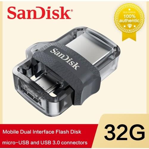 SanDisk OTG USB Flash Drive 32GB 16GB USB 3.0 Dual Mini Pen Drives 128GB 64GB PenDrives for PC and Android phones