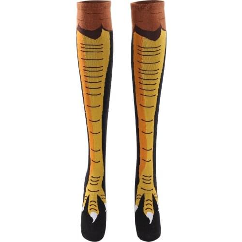 Chicken Feet Knitting Stockings Over-Knee Socks Plush Wrap Calves Boots Women Stockings Unisex Adult Accessory