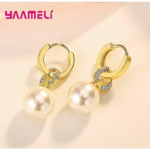 Simple 925 Sterling Silver Pear Drop Earrings for Women Gift Elegant Accessories Wedding Party Anniversary Gift Love Jewelry