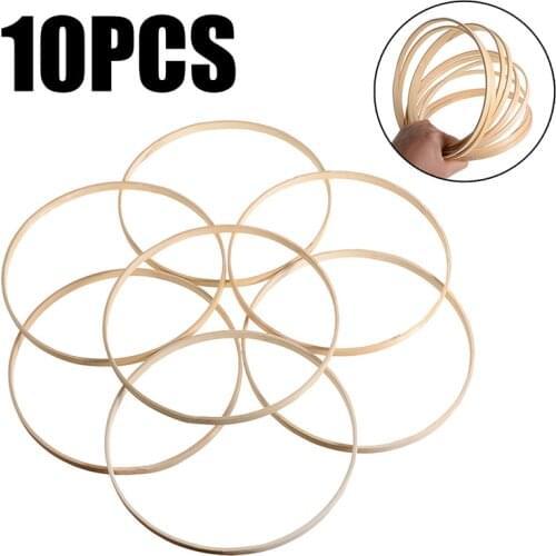 10Pcs/set 20cm Dia. Cross Stitch Hoop Bamboo Circle Round Wooden DIY Art Craft Cross Stitch Tools Home Decoration