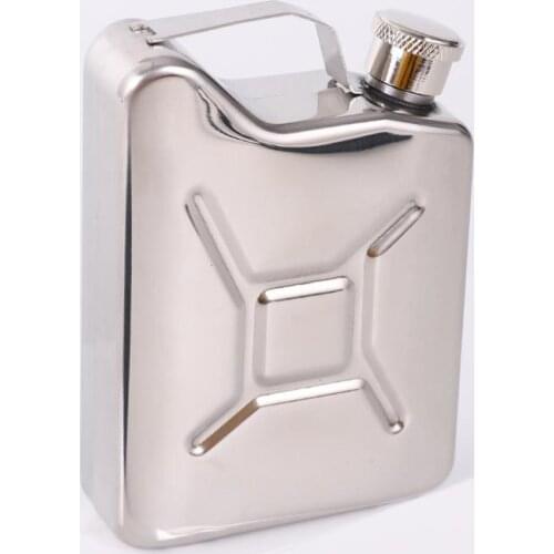 100pcs practical 5 oz Jerrycan Oil Jerry Can Liquor Hip Flask Wine Pot Stainless Steel SN3755