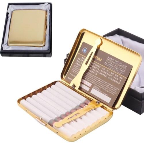 16/20 Cigarette) Male Pocket Cigarette Case stainless steel Ice Mirror Cigarette Boxes Anti-crushing Holders Smoking Boxes
