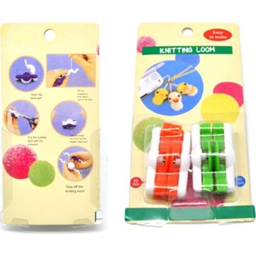2pcs Pompom Pom-Pom Maker for Fluff Ball Weaver Needle DIY Wool Knitting Craft E15B