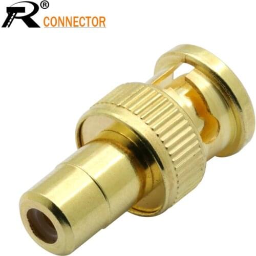 3PCS/LOT DELUXE GOLD-PLATED BNC CONNECTOR HIGH QUALITY BNC MALE TO RCA FEMALE ADAPTER FOR CCTV SYSTEM