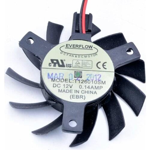 Brand new original T126010SM 55mm DC12V 0.14A 2-line graphics card cooling fan